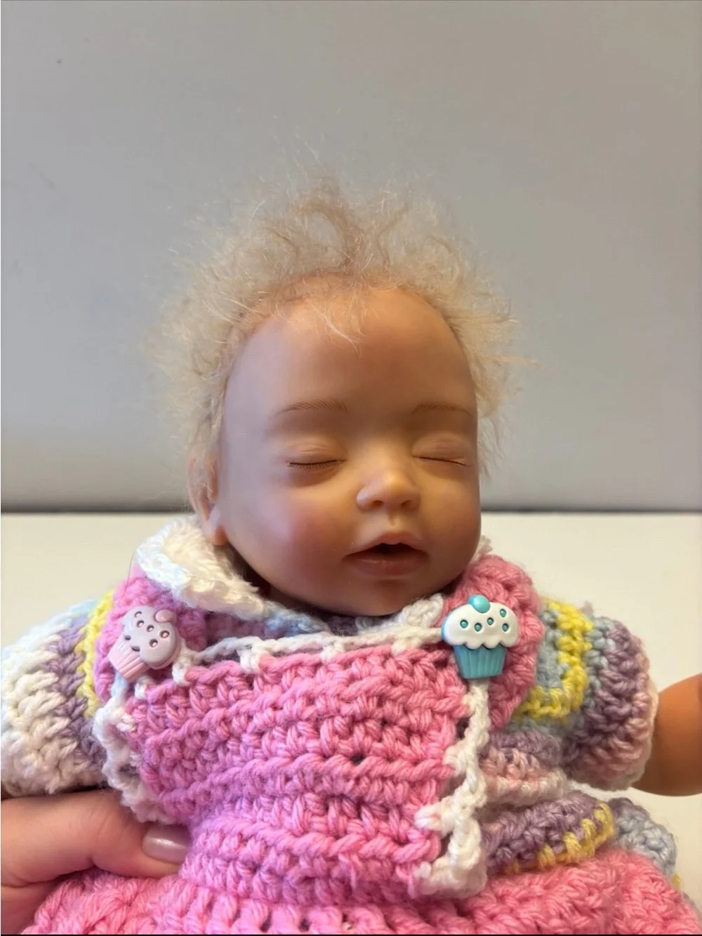 ADG Mayra Graz sleeping baby doll with knitted outfit